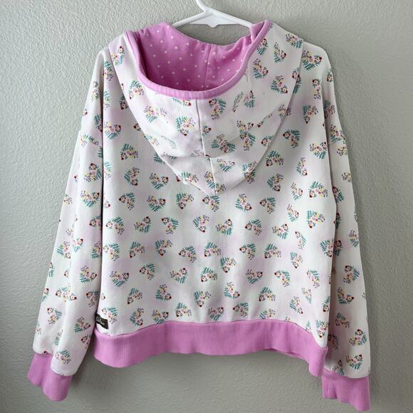 Matilda Jane Jacket Girls 10 Pink Hoodie Love All Around Heart Enchanted Garden - Picture 3 of 9